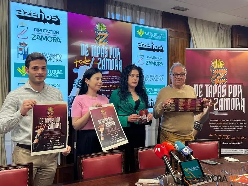presentación de tapas por Zamora 