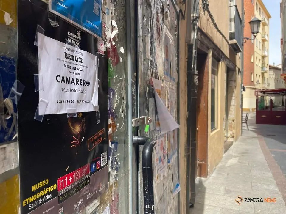 Anuncio de trabajo en Zamora del asador Bedua