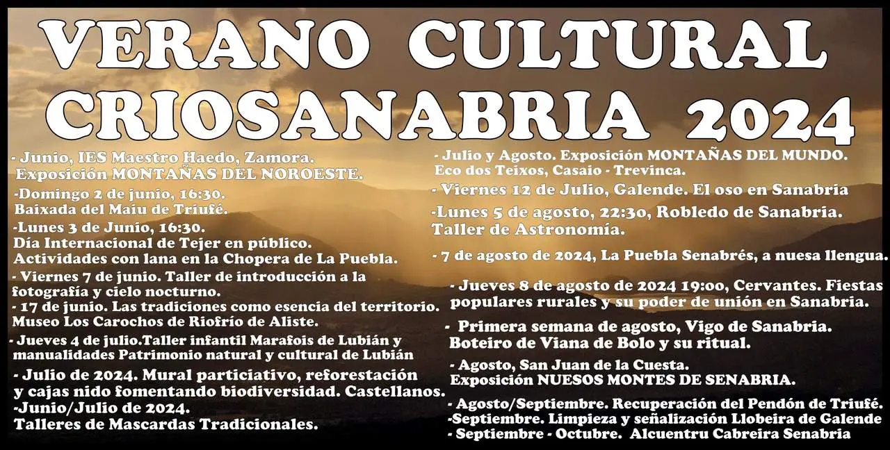 cartel verano cultural criosanabria