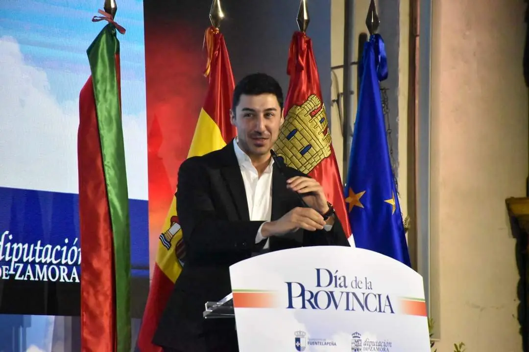 Francisco Cacho tras recibir el premio Embajador de Zamora Tierras de Zamora