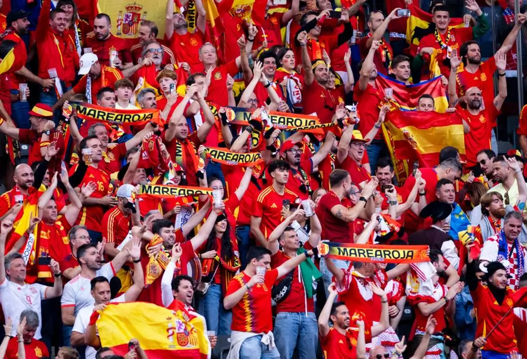 Afición de la selección española de fútbol. Fotografía: @SEFutbol