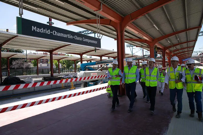 Visita del ministro Óscar Puente a las obras de Chamartín