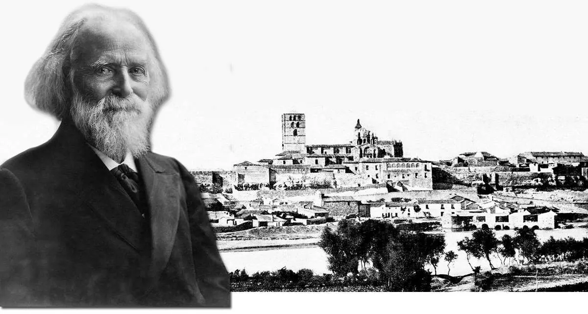 Montaje de Élisée Reclus con Zamora, elaborado por el colectivo 'Amor y Rabia'