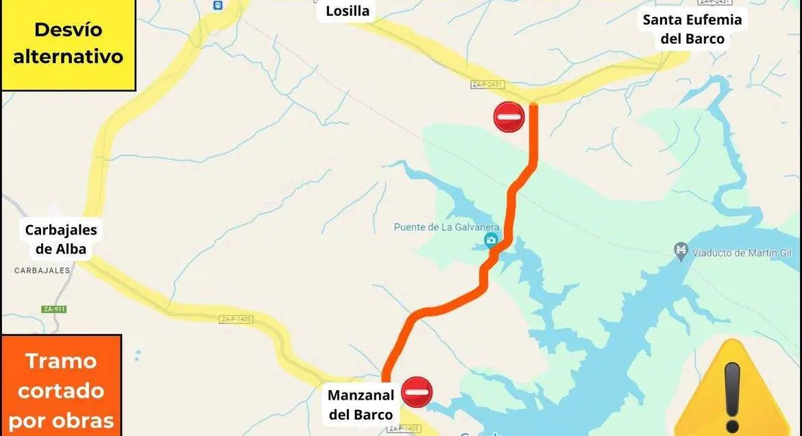 obras entre Manzanal del Barco y Santa Eufemia