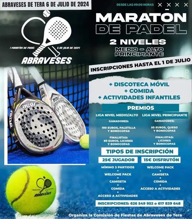 cartel maratón pádel