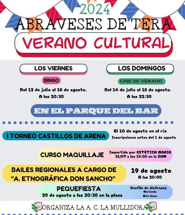 cartel verano cultural Abraveses de Tera