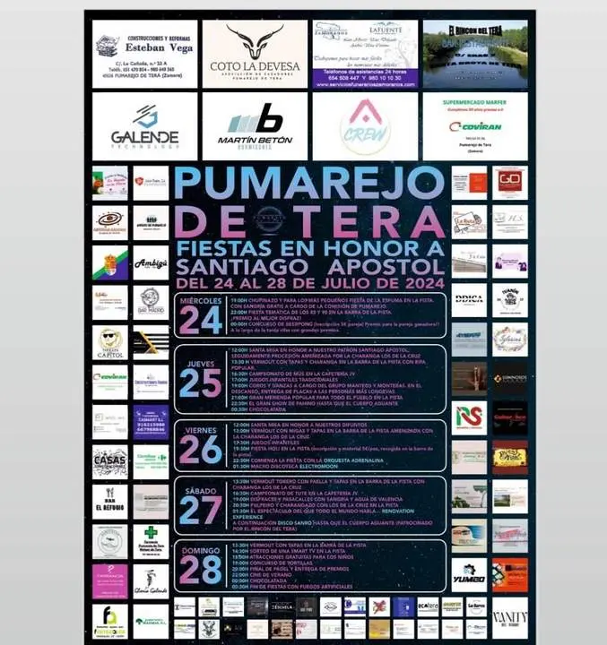 cartel de fiestas Pumarejo de Tera