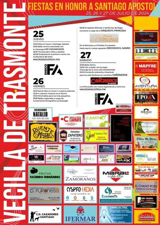 cartel fiestas Vecilla de Trasmonte