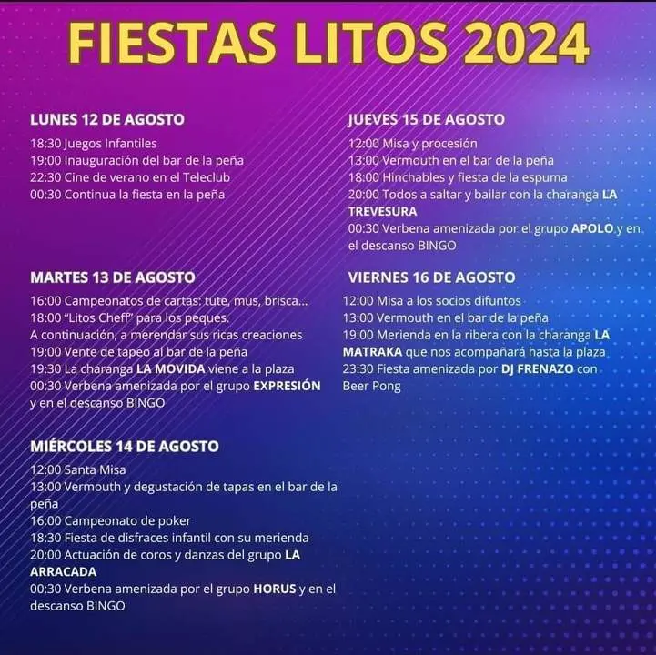 cartel fiestas litos