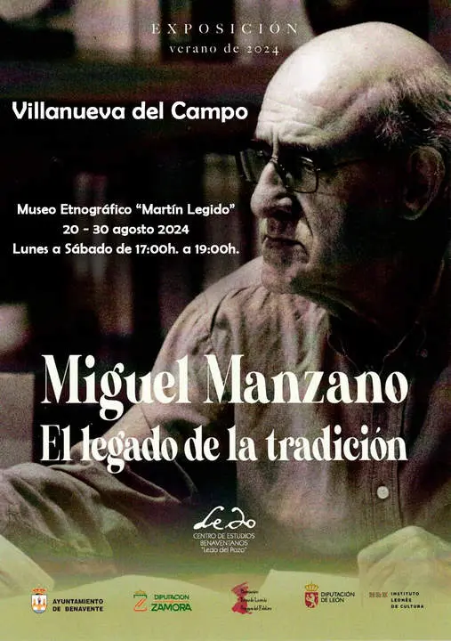 Cartel Exposición Miguel Manzano. Villanueva del Campo