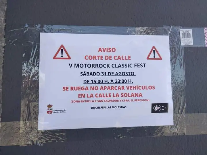 Corte calle en Morales