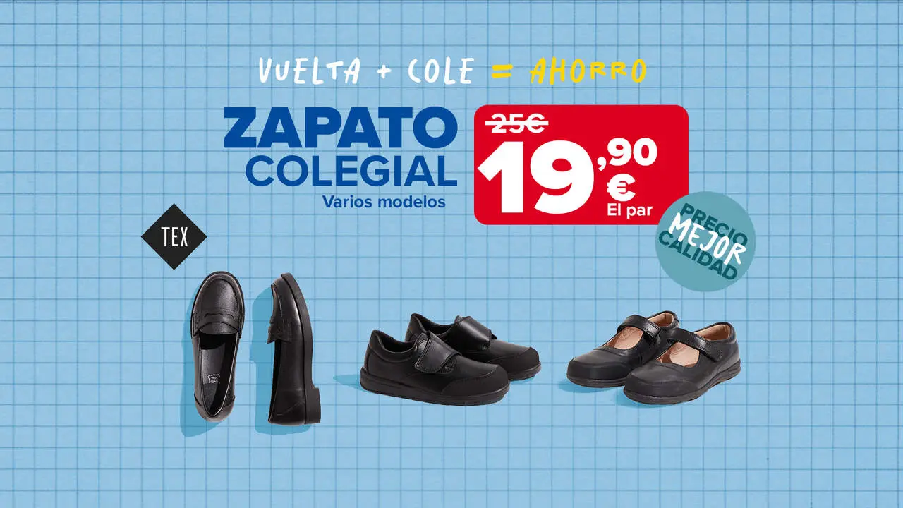Foto prensa zapato colegial vuelta al cole Carrefour