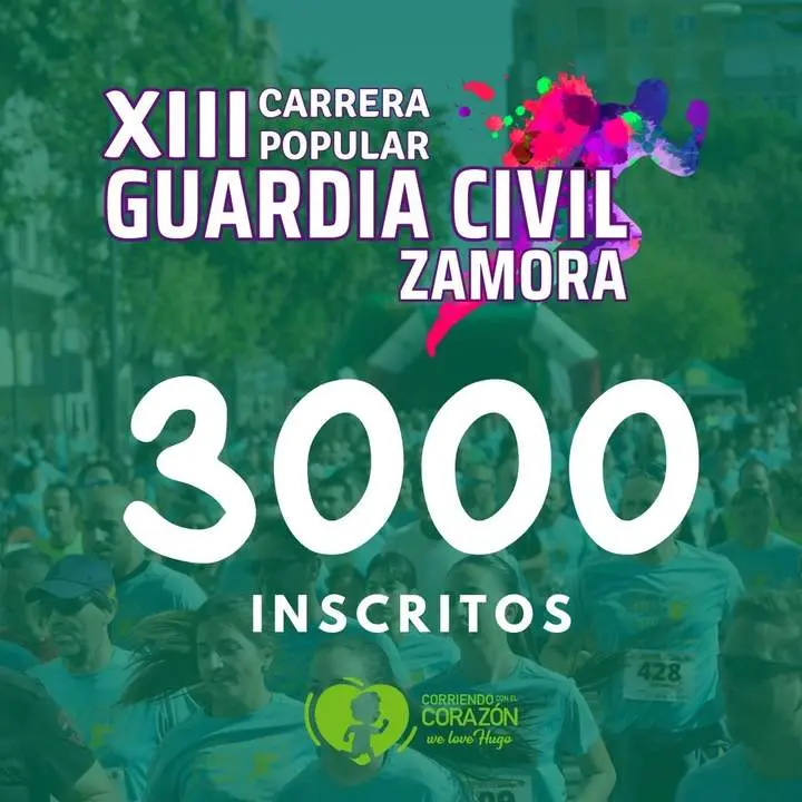 3000 inscritos carrera guardia civul