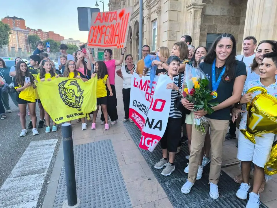 Ana Bailón a su llegada a Zamora