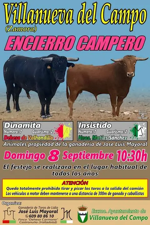 encierro campero Villanueva del Campo