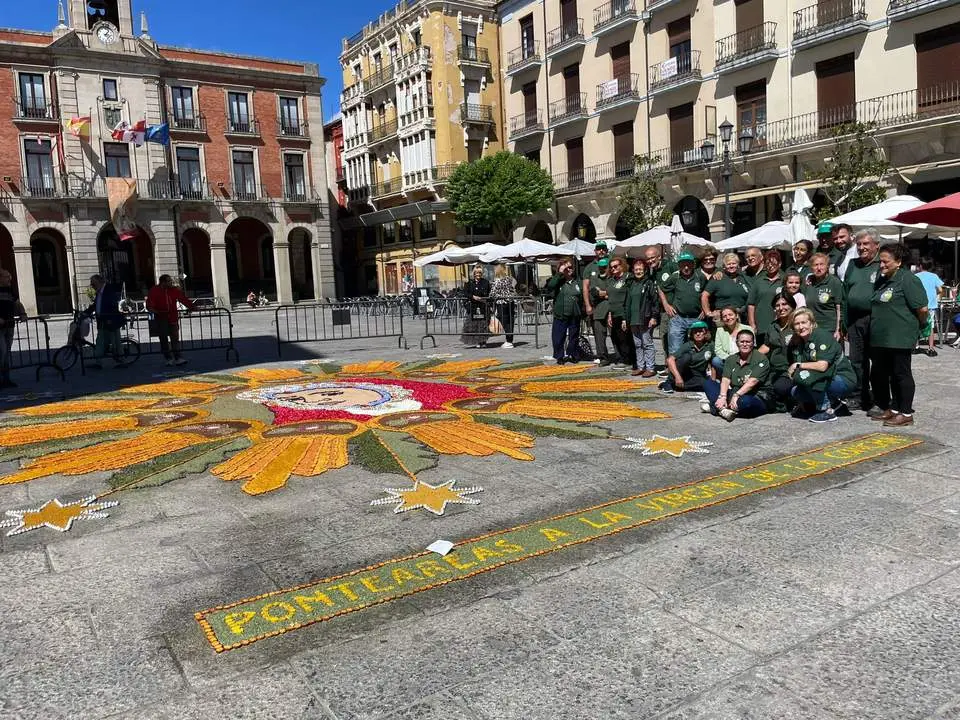alfombra floral Virgen de la Concha. Imagen Cecida