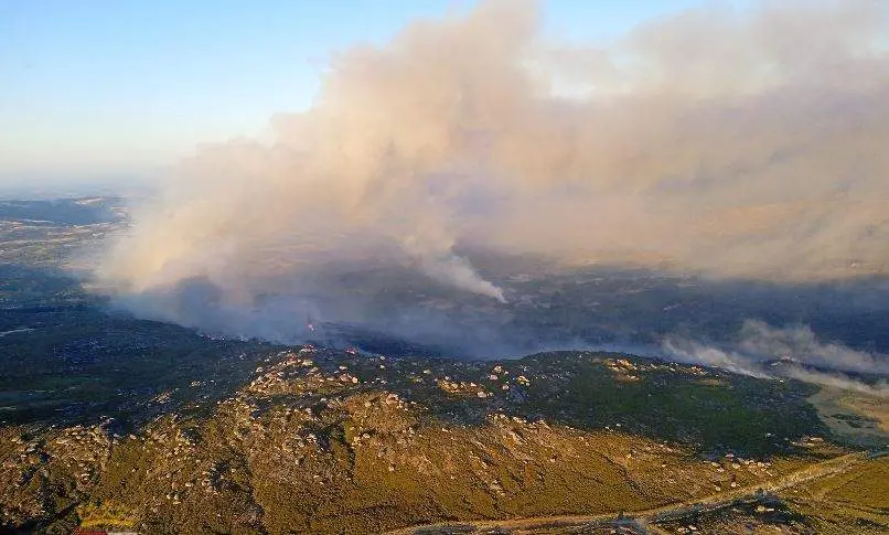 Incendio Castromil. imagen de archivo