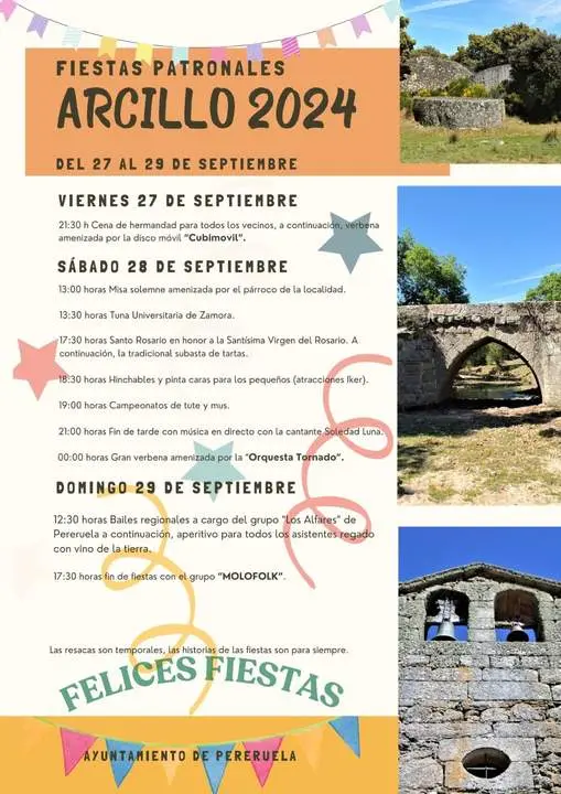 cartel fiestas de Arcillo
