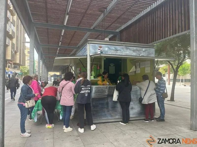 gente inscribiendose a la carrera contra el cáncer de Zamora _2