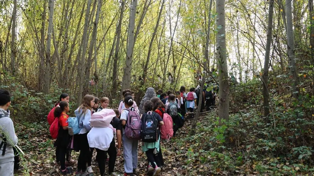 alumnos y profesores del Colegio Milagrosa de Zamora se sumergi&oacute; en la naturaleza durante una visita a la Ruta Ribera Santiba&ntilde;esa (2). image de archivo