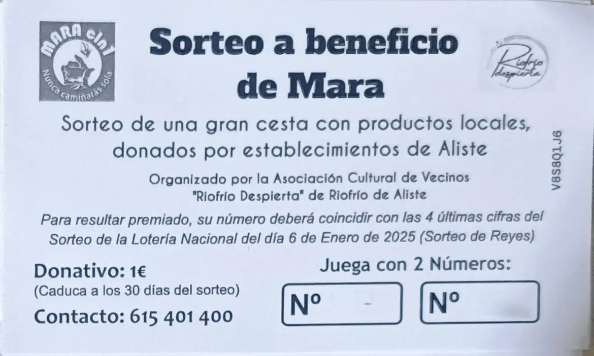 Sorteo Mara Aliste