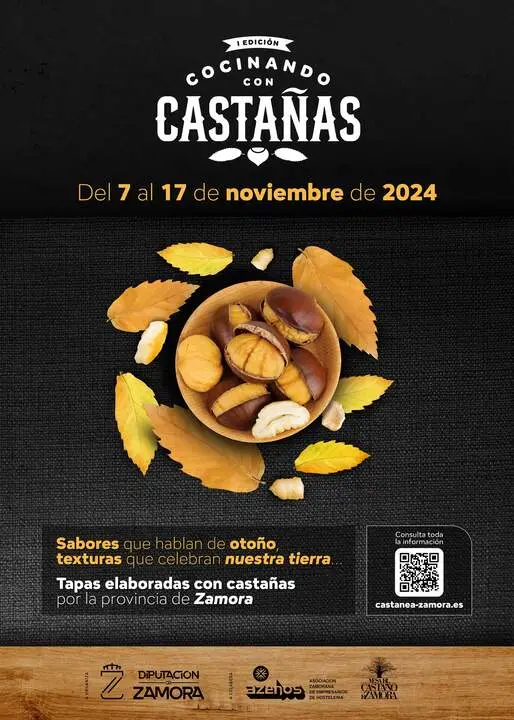 Cartel Cocinando con castañas 2024