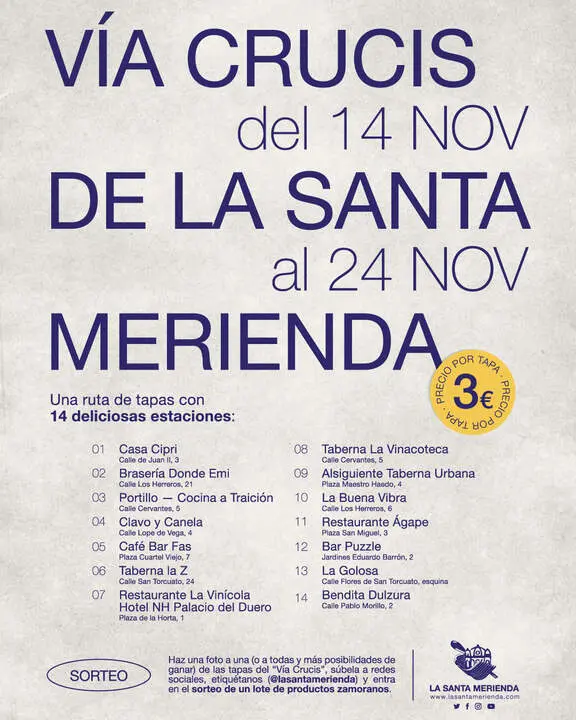 Vía crucis santa merienda xiv tapas