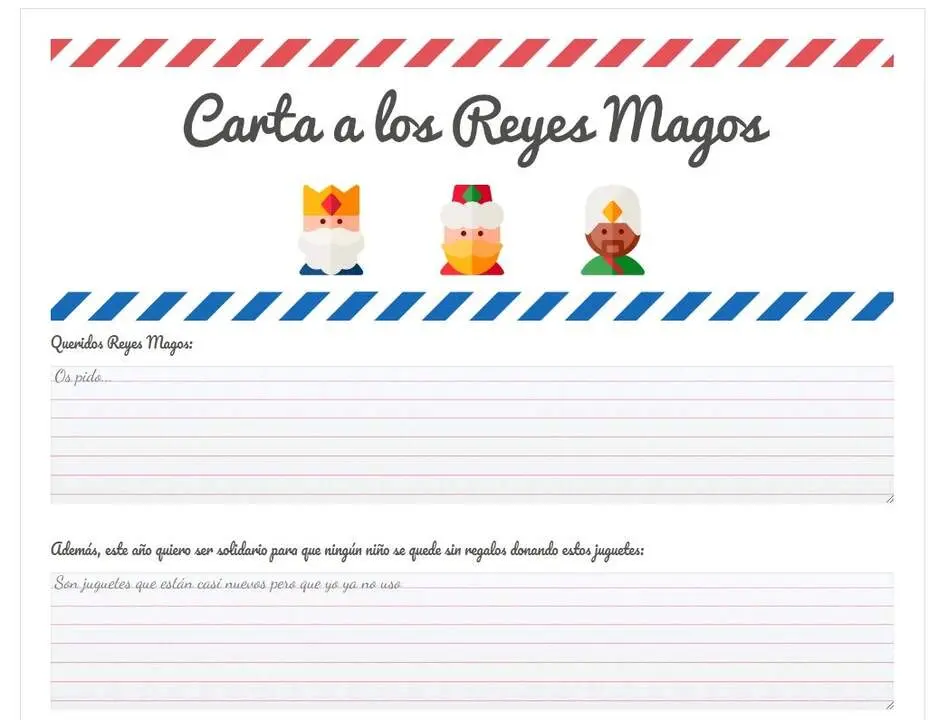 carta reyes magos