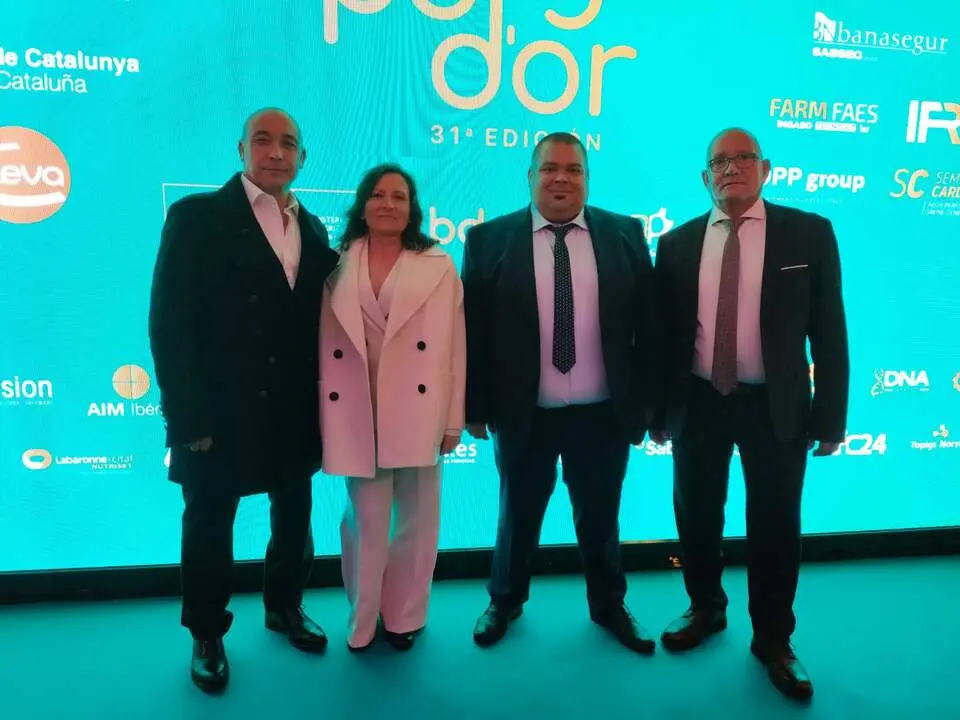 Miembros de las granjas zamoranas en los premios Porc Oro