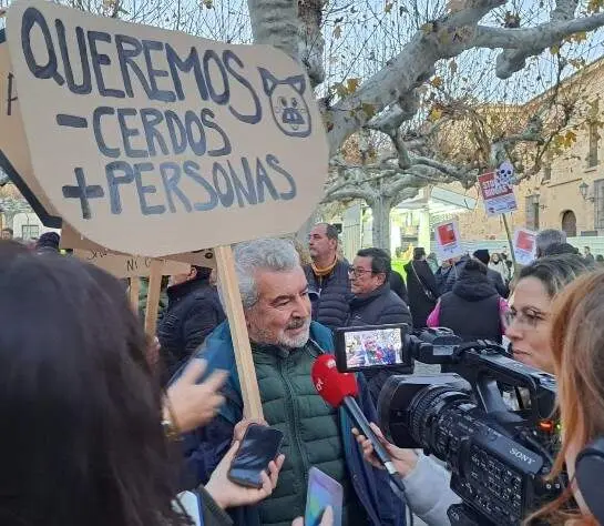 Javier Benavente Barrón, en la manifestación de Zamora el pasado día 7