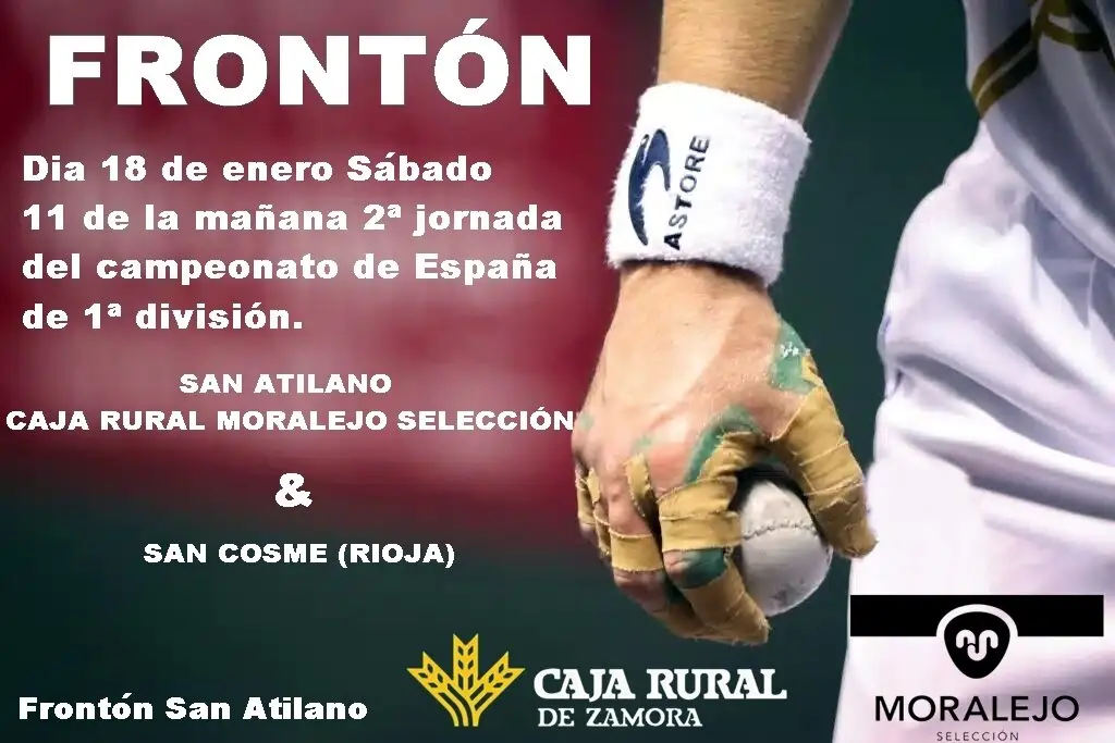 cartel pelota mano