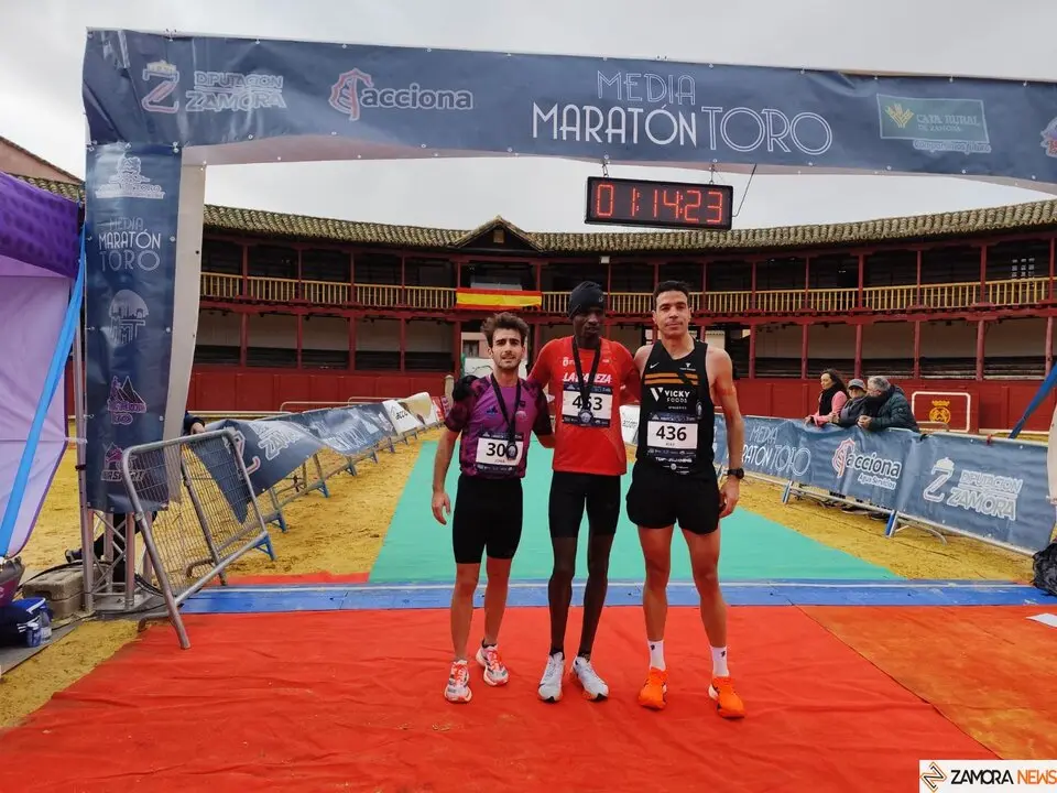 Media Maratón de Toro, los tres primeros clasificados de la global