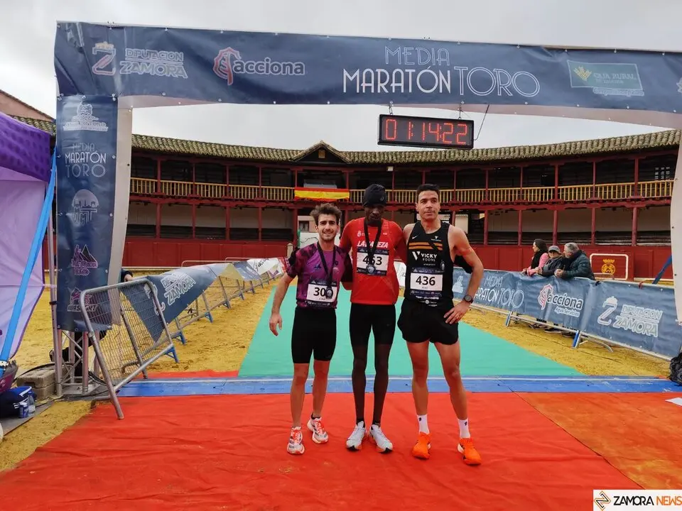 Media Maratón de Toro, los tres primeros clasificados de la global