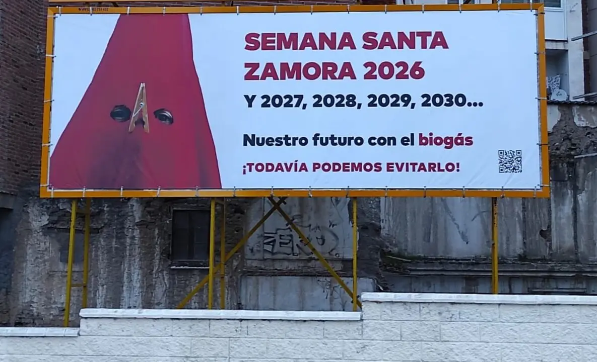 valla pubicitaria Stop Biogás
