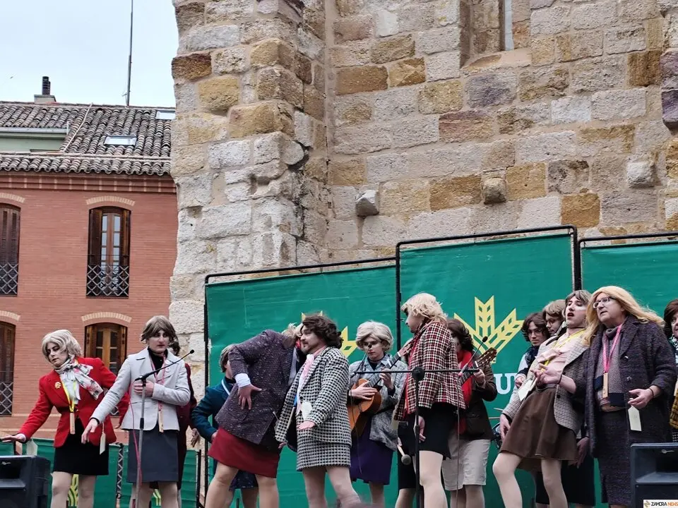 Los Pobladores 'cobran vida' como maniquíes en el Carnaval de Zamora
