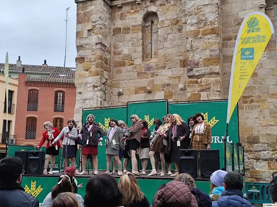 Los Pobladores 'cobran vida' como maniquíes en el Carnaval de Zamora