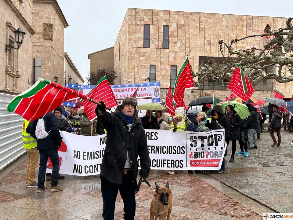 manifestación contra el biogás