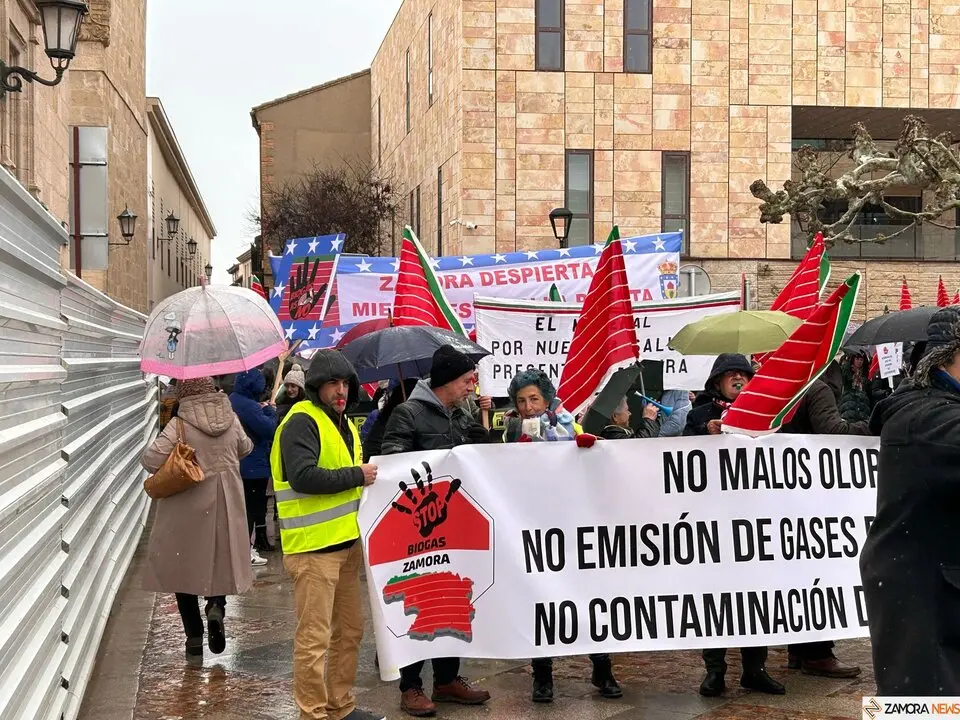manifestación contra el biogás