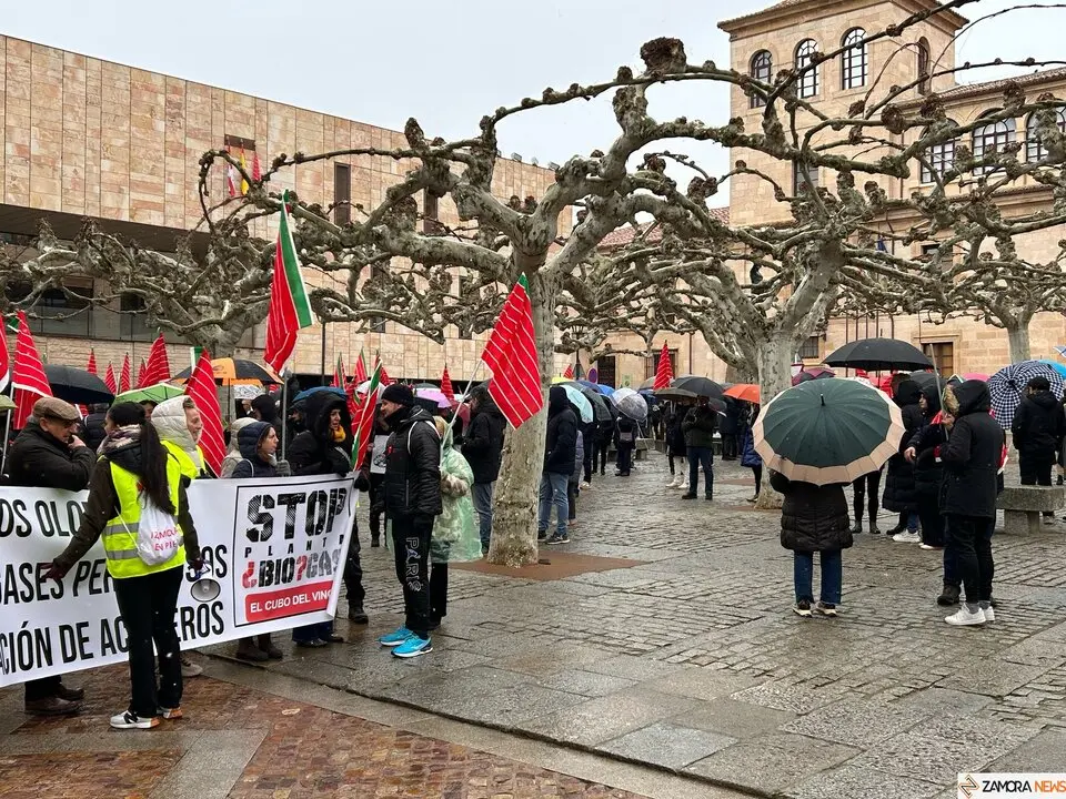 manifestación contra el biogás
