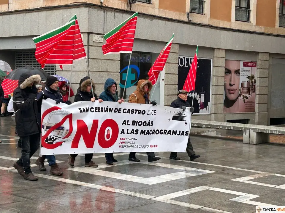 manifestación contra el biogás