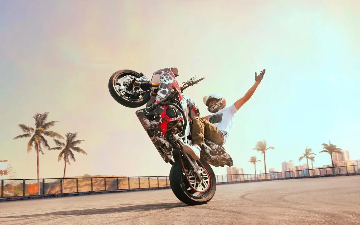 Acrobacias Moto Archivo
