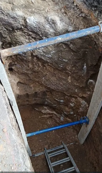 Restos de la Muralla Primigenia de Zamora interrumpen obras en la Avenida del Mengüe