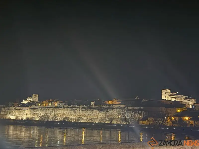 puente de piedra de Zamora de noche _7
