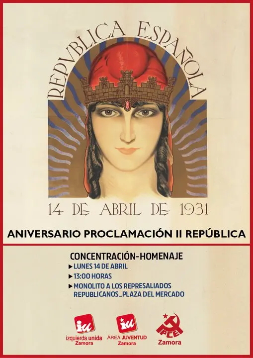 Concentración en Zamora por el 94 aniversario de la Segunda República en memoria de los represaliados