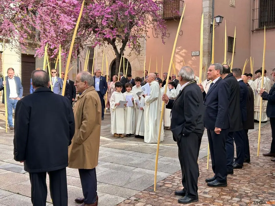 La celebración del Domingo de Ramos arranca en Zamora con la tradicional bendición de palmas