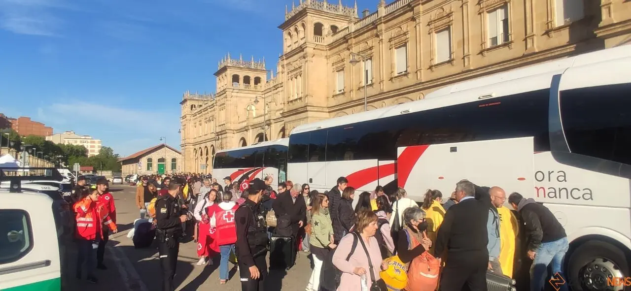 viajeros atrapados por el apagón