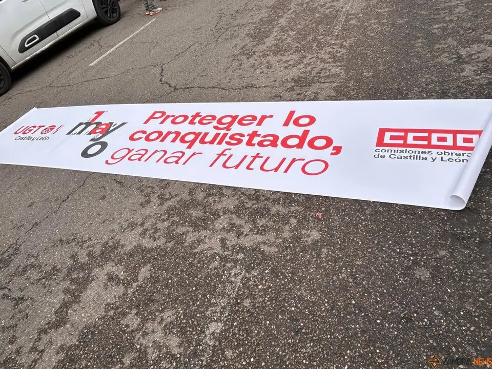 CCOO y UGT.  Manifestación 1 de mayo, Día Internacional del Trabajador.