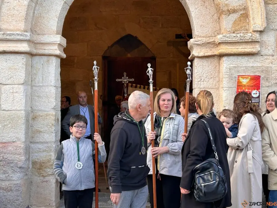Procesión y bendición de campos en el barrio de San Isidro en Zamora