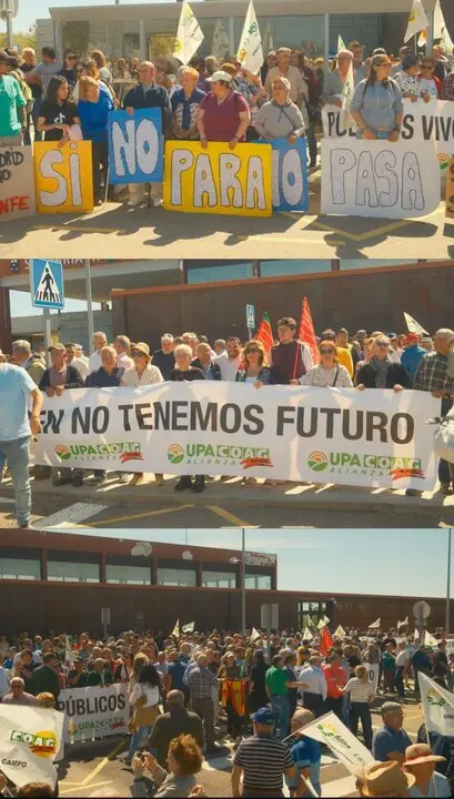 Miles de voces se alzan en Otero contra el recorte ferroviario