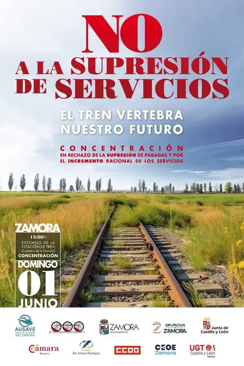 Concentración 'El tren vertebra nuestro futuro'